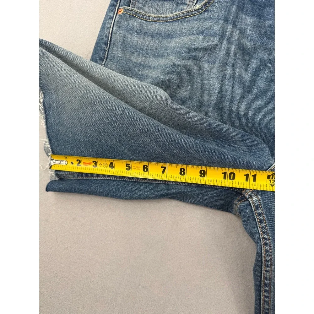 NWT Levis 511 Slim Shorts Mens 42 Blue Denim Cut Off Raw Hem Stretch Streetwear